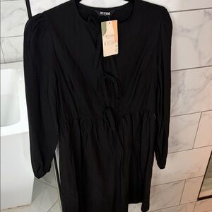 Elegant Black Long Sleeve Dress by Fifth Label